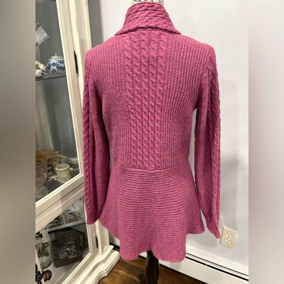 Halston Heritage Pink Cable Knit Cardigan - Picture 7 of 11